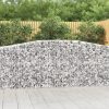 Virágcserepek és kaspók, vidaXL 2 db íves horganyzott vas gabion kosár 400x50x100/120 cm