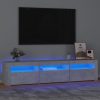 Nappali bútorok, vidaXL betonszürke TV-szekrény LED lámpákkal 180x35x40 cm