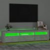 Nappali bútorok, vidaXL betonszürke TV-szekrény LED lámpákkal 180x35x40 cm