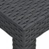 Kerti asztalok, vidaXL antracitszürke PP rattan kerti asztal 58 x 58 x 41 cm