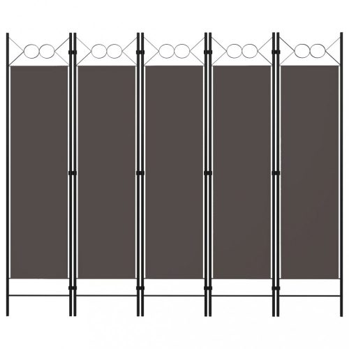 Térelválasztók, vidaXL antracitszürke 5 paneles paraván 200 x 180 cm