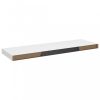 Fali polcok és párkányok, vidaXL 2 db fehér MDF lebegő fali polc 80 x 23,5 x 3,8 cm