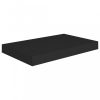 Fali polcok és párkányok, vidaXL 2 db fekete MDF lebegő fali polc 40 x 23 x 3,8 cm