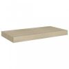 Fali polcok és párkányok, vidaXL 2 db tölgyszínű MDF lebegő fali polc 50 x 23 x 3,8 cm