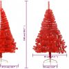 Karácsonyfák, vidaXL piros PVC fél műkarácsonyfa állvánnyal 150 cm