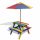 Kerti asztalok, vidaXL színes fa gyerek piknikasztal paddal és napernyővel