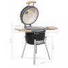 Kültéri grillezők, Kamado Barbecue Grill Füstölő Kerámia 76 cm