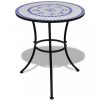 Kerti asztalok, vidaXL kék és fehér mozaik bisztró asztal 60 cm