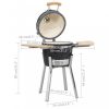 Kültéri grillezők, Kamado Barbecue kerámia grill füstölő 81 cm