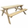 Kerti asztalok, vidaXL fa piknik asztal 150 x 135 x 71,5 cm
