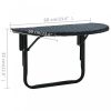 Kerti asztalok, vidaXL fekete polyrattan erkély asztal 60 x 60 x 32 cm