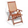 Kerti székek, vidaXL 2 db barna összecsukható tömör akácfa kerti szék
