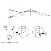 Kültéri napernyők és árnyékolók, vidaXL antracit konzolos kerti napernyő alumíniumrúddal