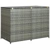 Fészerek, vidaXL antracit polyrattan dupla tároló gurulós kukához 148x77x111 cm