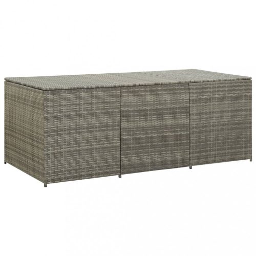 Kerti tárolódobozok, vidaXL szürke polyrattan kerti tárolóláda 180 x 90 x 70 cm