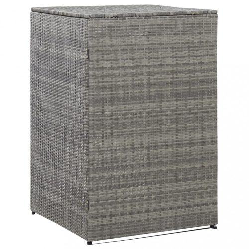 Szeméttároló tartók, vidaXL antracitszürke polyrattan kukatároló 1 db kukához 76x78x120 cm