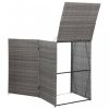 Szeméttároló tartók, vidaXL antracitszürke polyrattan kukatároló 1 db kukához 76x78x120 cm