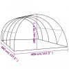 Melegházak, vidaXL melegház 16 m² 4 x 4 x 2 m