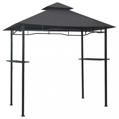 Kerti pavilon és előtető, vidaXL antracitszürke acél grillpavilon 240 x 150 x 255 cm