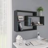 Fali polcok és párkányok, 800326 vidaXL Wall Shelves Grey 104x20x58,5 cm Chipboard