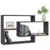 Fali polcok és párkányok, 800326 vidaXL Wall Shelves Grey 104x20x58,5 cm Chipboard