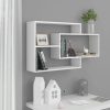 Fali polcok és párkányok, 800330 vidaXL Wall Shelves High Gloss White 104x20x58,5 cm Chipboard