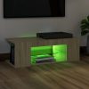 Nappali bútorok, vidaXL sonoma tölgy színű TV-szekrény LED lámpákkal 90 x 39 x 30 cm