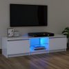 Nappali bútorok, vidaXL fehér TV-szekrény LED lámpákkal 120 x 30 x 35,5 cm