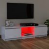 Nappali bútorok, vidaXL fehér TV-szekrény LED lámpákkal 120 x 30 x 35,5 cm