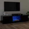 Nappali bútorok, vidaXL fekete TV-szekrény LED lámpákkal 120 x 30 x 35,5 cm