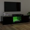 Nappali bútorok, vidaXL fekete TV-szekrény LED lámpákkal 120 x 30 x 35,5 cm