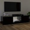 Nappali bútorok, vidaXL fekete TV-szekrény LED lámpákkal 120 x 30 x 35,5 cm