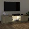 Nappali bútorok, vidaXL sonoma tölgy színű TV-szekrény LED lámpákkal 120x30x35,5 cm