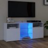 Nappali bútorok, vidaXL fehér TV-szekrény LED lámpákkal 120 x 30 x 50 cm