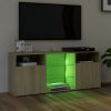 Nappali bútorok, vidaXL sonoma tölgy színű TV-szekrény LED lámpákkal 120x30x50 cm