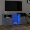 Nappali bútorok, vidaXL szürke TV-szekrény LED-világítással 120 x 30 x 50 cm