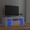 Nappali bútorok, vidaXL fehér TV-szekrény LED-lámpákkal 120 x 35 x 40 cm