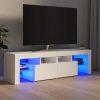 Nappali bútorok, vidaXL fehér TV-szekrény LED-lámpákkal 140 x 36,5 x 40 cm