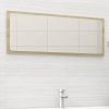 Fürdőszobai pipereasztalok, 804633 vidaXL Bathroom Mirror Sonoma Oak 100x1,5x37 cm Chipboard