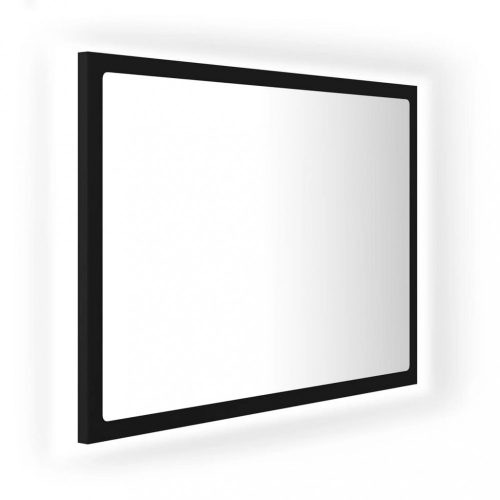 Fürdőszobai pipereasztalok, vidaXL fekete akril LED-es fürdőszobai tükör 60x8,5x37 cm