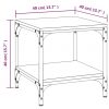 Dohányzóasztalok, vidaXL 2 db sonoma tölgy színű szerelt fa kisasztal 40 x 40 x 40 cm