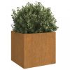 Virágcserepek és kaspók, vidaXL 2 db corten acél növénytartó 32 x 30 x 29 cm