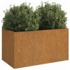 Virágcserepek és kaspók, vidaXL corten acél növénytartó 62x30x29 cm