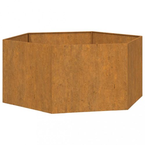 Virágcserepek és kaspók, vidaXL rozsda színű corten acél növénytartó 90 x 90 x 45 cm