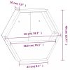 Virágcserepek és kaspók, vidaXL 2 db rozsda színű corten acél fali növénytartó 46 x 10 x 40