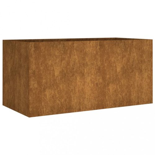 Virágcserepek és kaspók, vidaXL corten acél növénytartó 80 x 40 x 40 cm