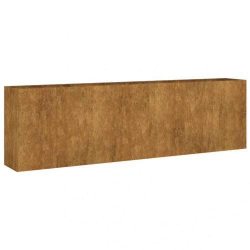 Virágcserepek és kaspók, vidaXL corten acél kerti magaságyás 280x40x80 cm