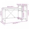 Íróasztalok, vidaXL füstös tölgy szerelt fa és vas íróasztal polcokkal 135x50x90 cm