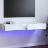 Nappali bútorok, vidaXL fehér TV-szekrény LED-világítással 120 x 35 x 15,5 cm