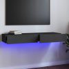 Nappali bútorok, vidaXL szürke TV-szekrény LED-világítással 120 x 35 x 15,5 cm